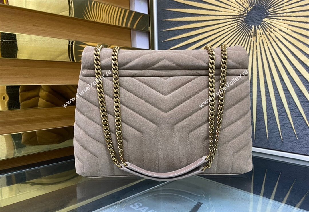 Saint Laurent Loulou Large Bag in "Y" Suede 459749 Grey 2025 (YY-250924110)