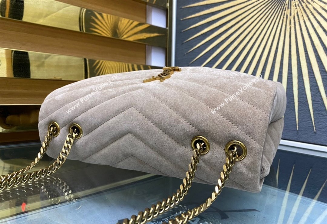 Saint Laurent Loulou Large Bag in "Y" Suede 459749 Grey 2025 (YY-250924110)
