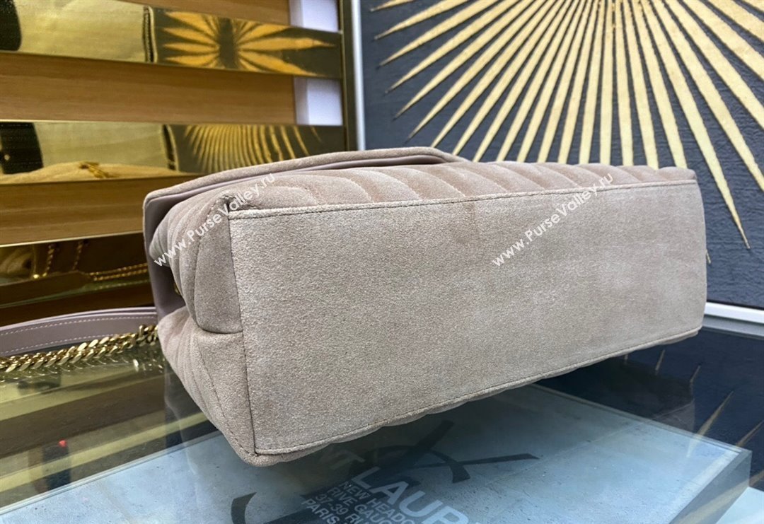 Saint Laurent Loulou Large Bag in "Y" Suede 459749 Grey 2025 (YY-250924110)