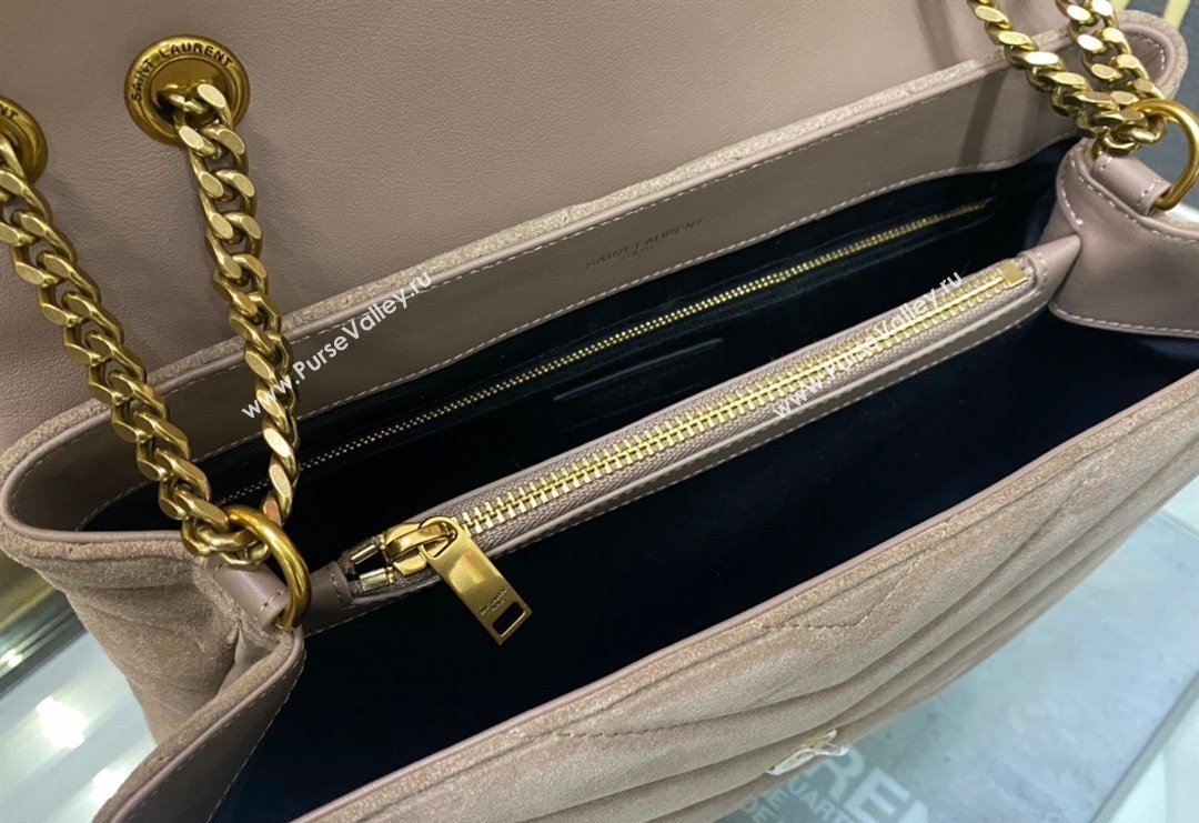 Saint Laurent Loulou Large Bag in "Y" Suede 459749 Grey 2025 (YY-250924110)