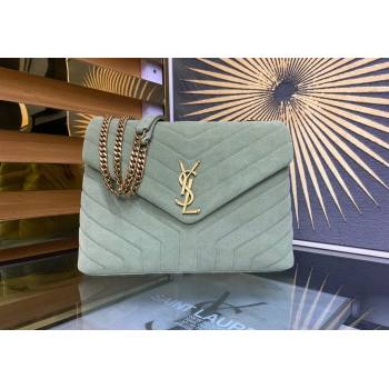 Saint Laurent Loulou Large Bag in "Y" Suede 459749 Green3 2025 (YY-250924111)