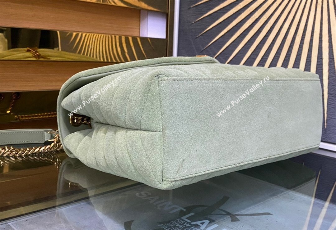 Saint Laurent Loulou Large Bag in "Y" Suede 459749 Green3 2025 (YY-250924111)