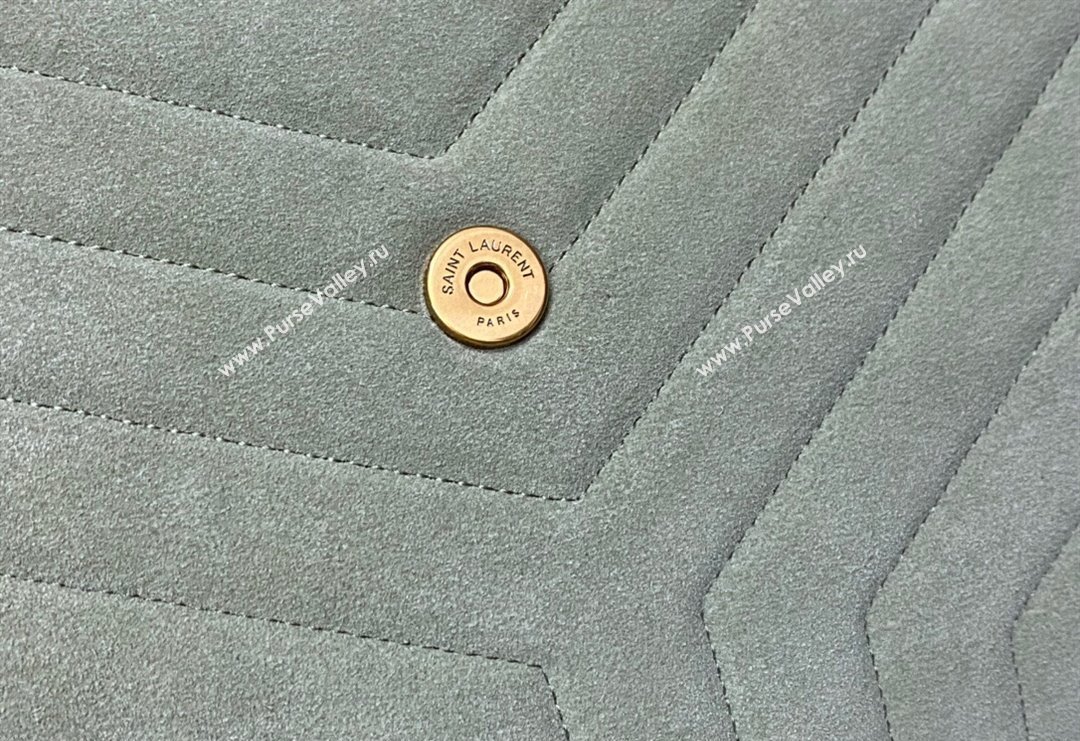 Saint Laurent Loulou Large Bag in "Y" Suede 459749 Green3 2025 (YY-250924111)