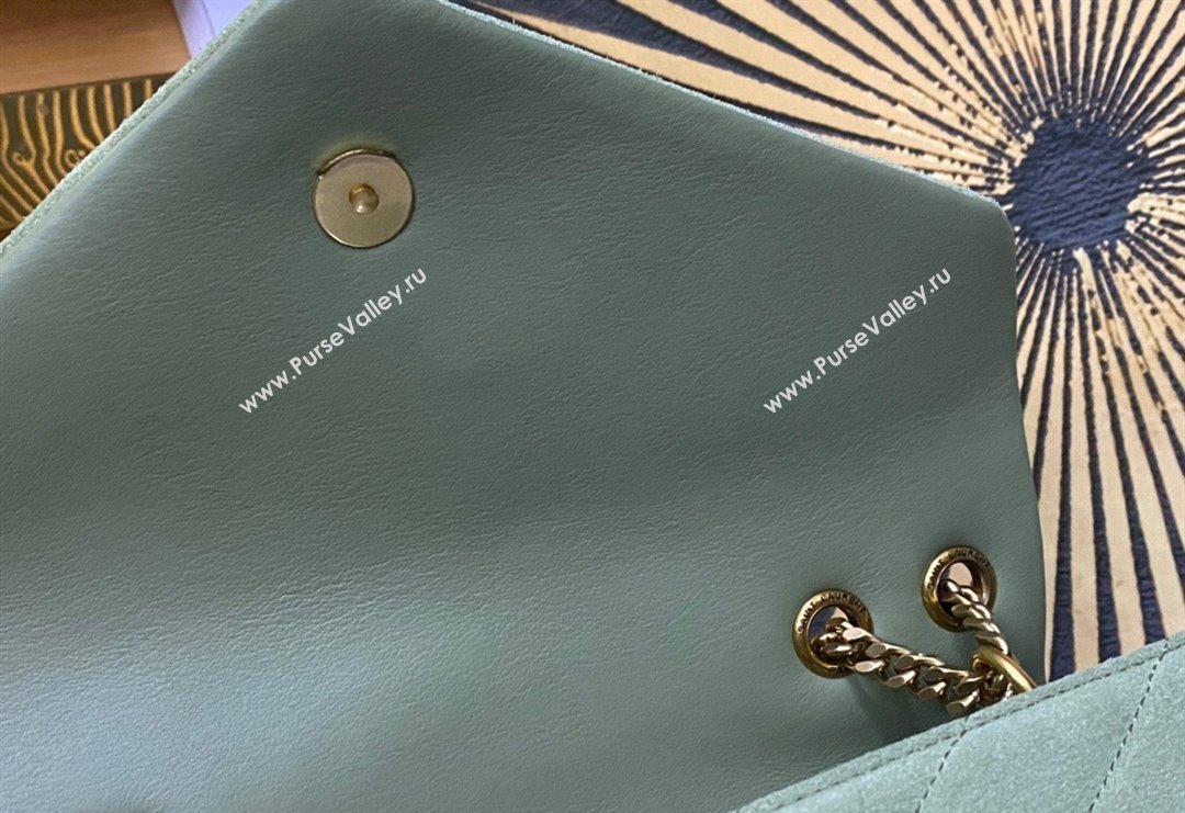 Saint Laurent Loulou Large Bag in "Y" Suede 459749 Green3 2025 (YY-250924111)