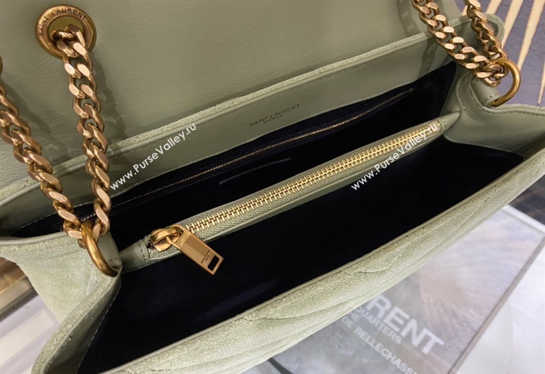 Saint Laurent Loulou Large Bag in "Y" Suede 459749 Green3 2025 (YY-250924111)