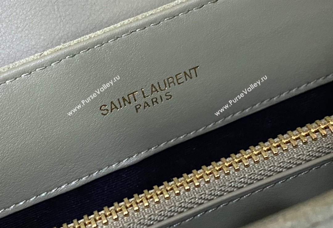 Saint Laurent Loulou Large Bag in "Y" Suede 459749 Green3 2025 (YY-250924111)