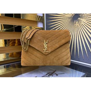 Saint Laurent Loulou Large Bag in "Y" Suede 459749 Light Brown 2025 (YY-250924112)
