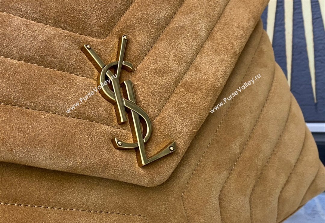 Saint Laurent Loulou Large Bag in "Y" Suede 459749 Light Brown 2025 (YY-250924112)