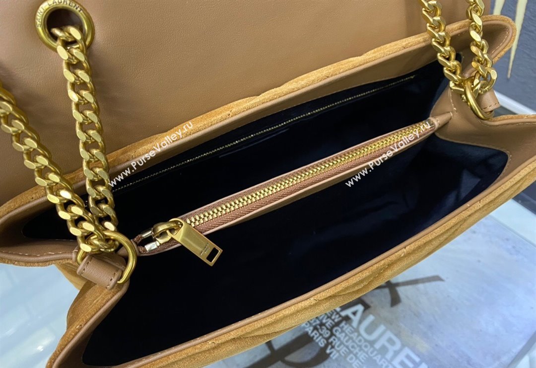 Saint Laurent Loulou Large Bag in "Y" Suede 459749 Light Brown 2025 (YY-250924112)