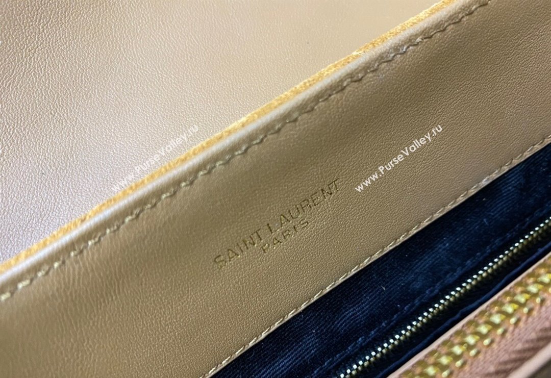 Saint Laurent Loulou Large Bag in "Y" Suede 459749 Light Brown 2025 (YY-250924112)