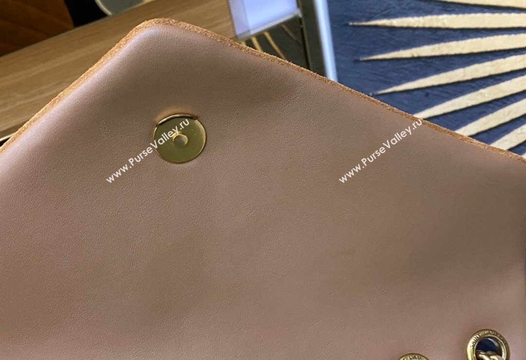 Saint Laurent Loulou Large Bag in "Y" Suede 459749 Light Brown 2025 (YY-250924112)