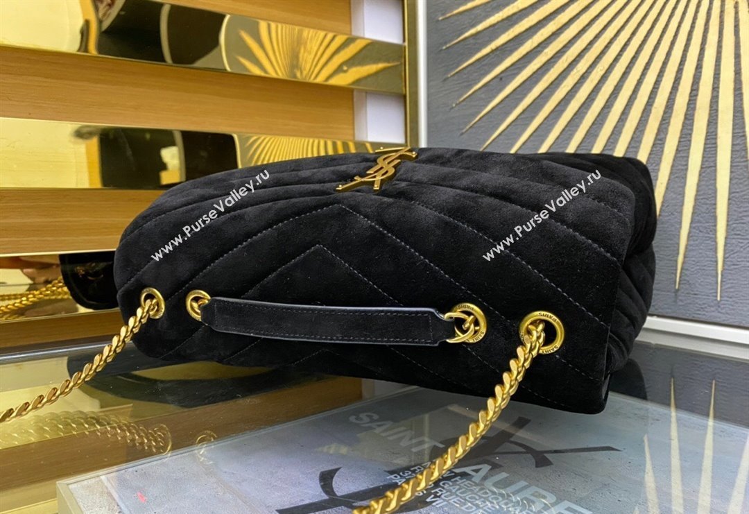 Saint Laurent Loulou Large Bag in "Y" Suede 459749 Black 2025 (YY-250924113)