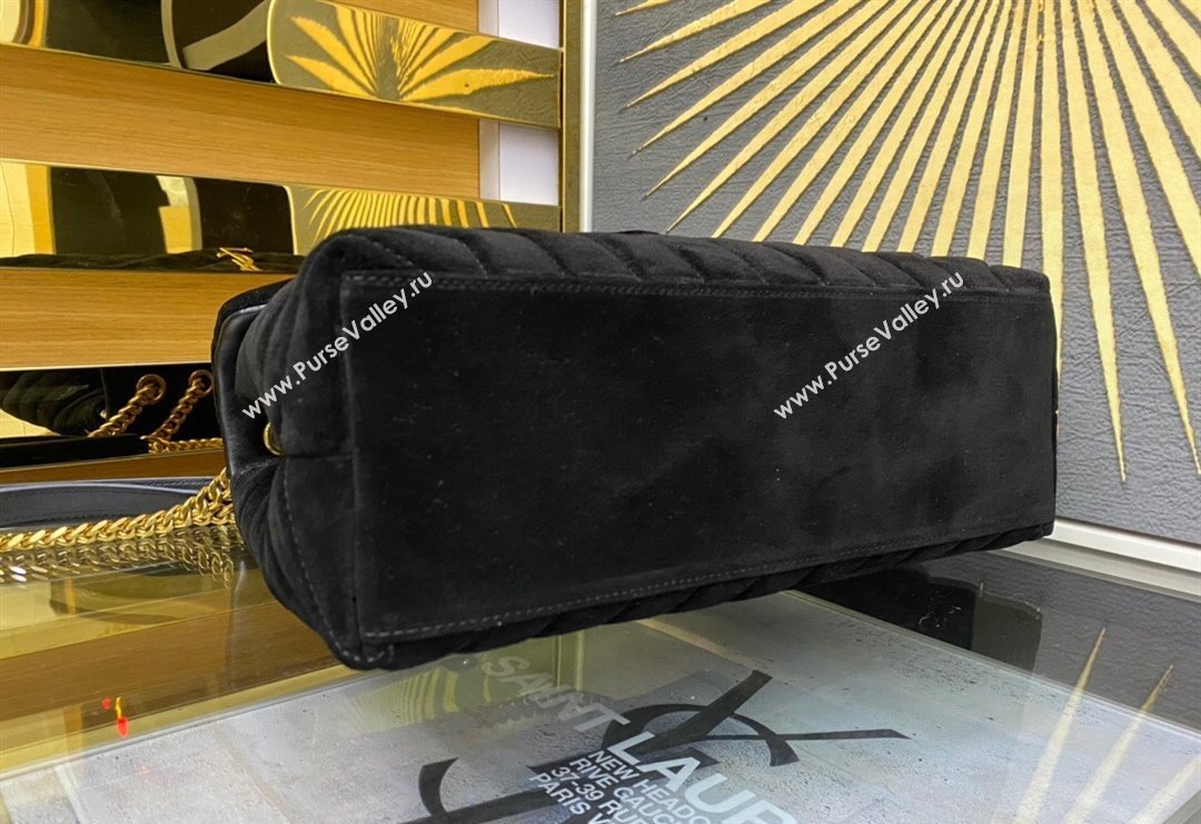 Saint Laurent Loulou Large Bag in "Y" Suede 459749 Black 2025 (YY-250924113)