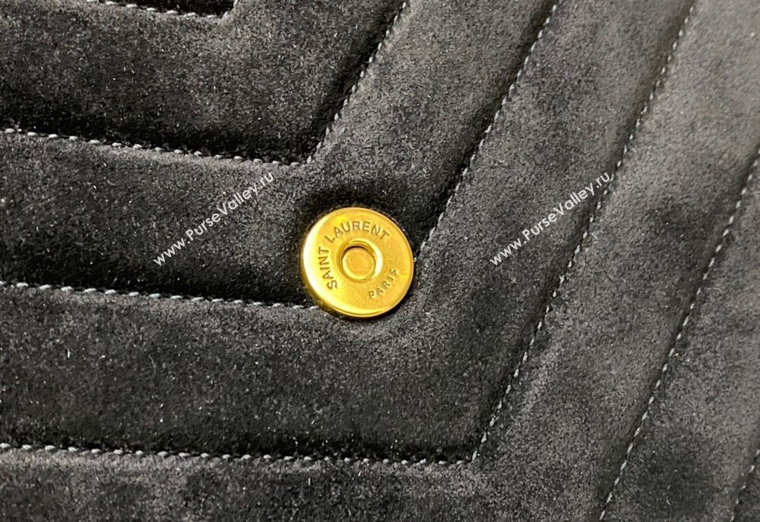 Saint Laurent Loulou Large Bag in "Y" Suede 459749 Black 2025 (YY-250924113)