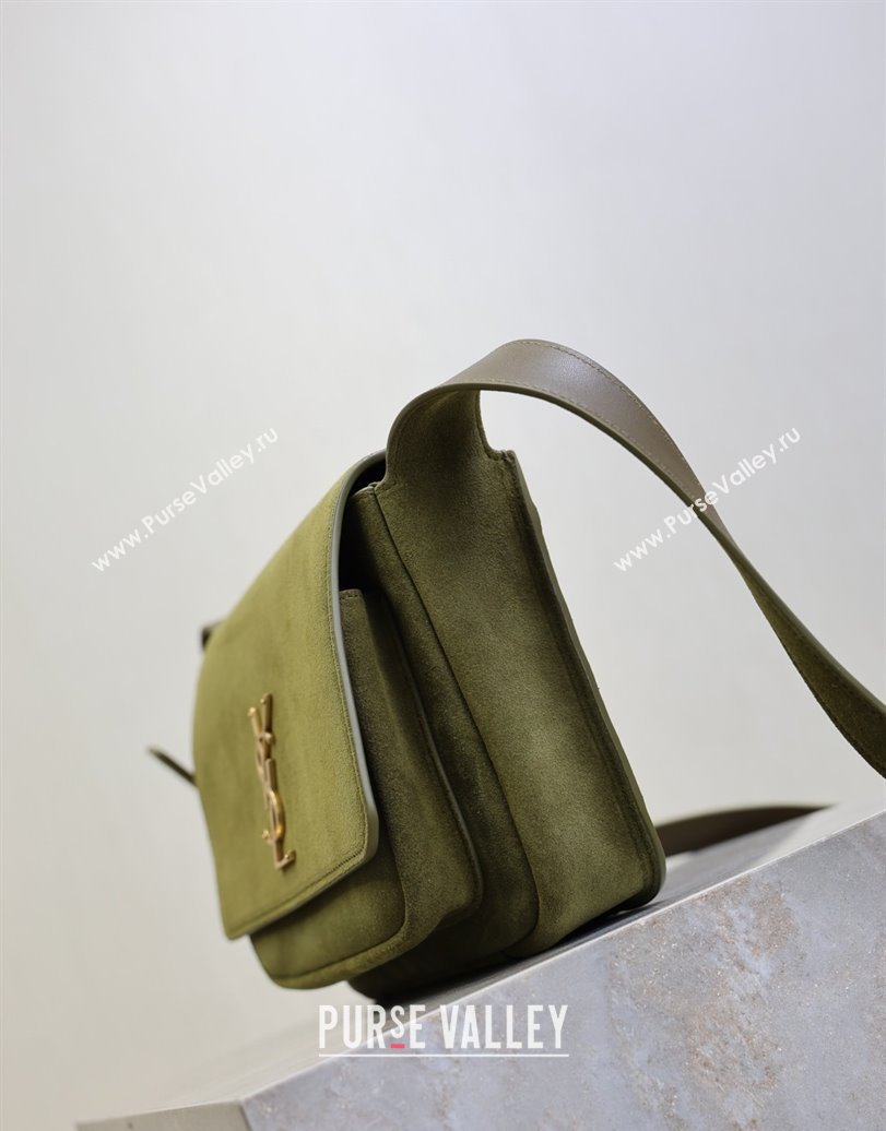 Saint Laurent Niki Baby Bag in Suede Green 2025 633151 (YY-250924114)