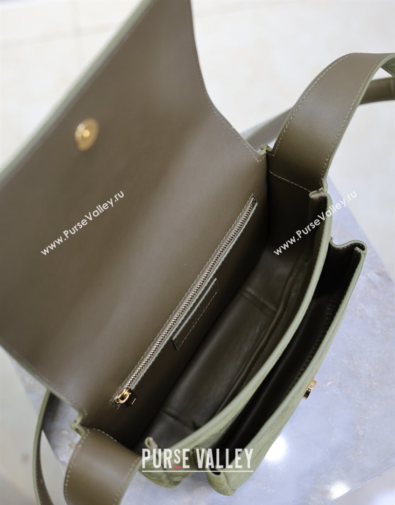 Saint Laurent Niki Baby Bag in Suede Green 2025 633151 (YY-250924114)