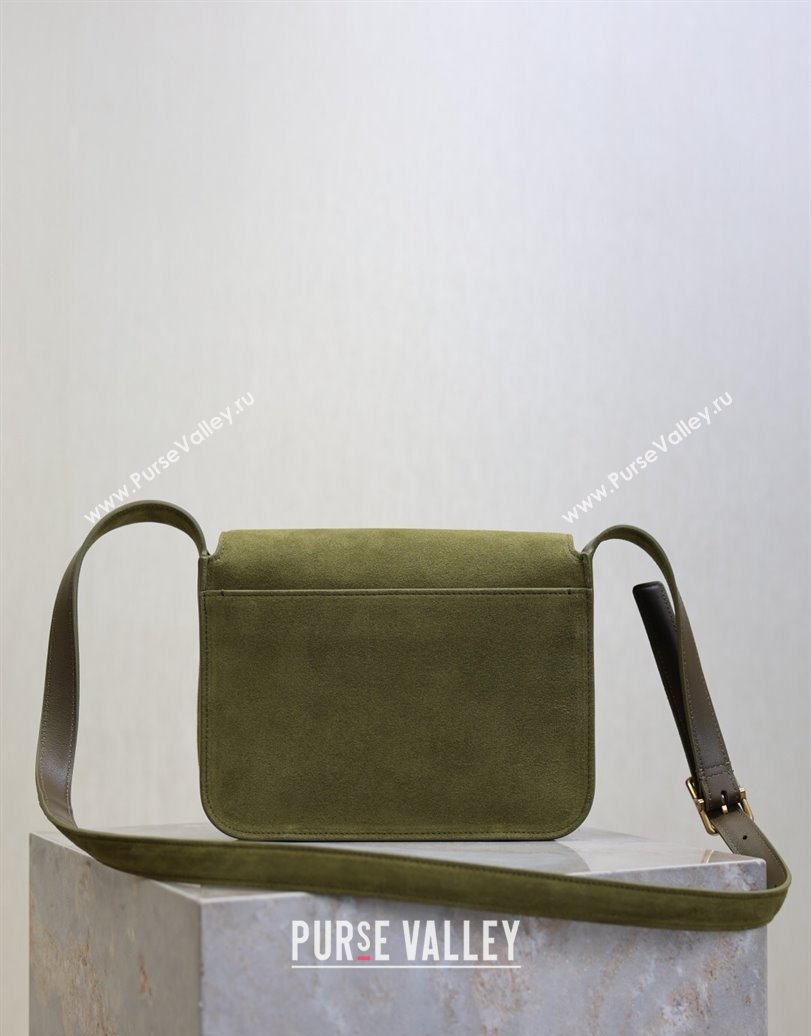 Saint Laurent Niki Baby Bag in Suede Green 2025 633151 (YY-250924114)