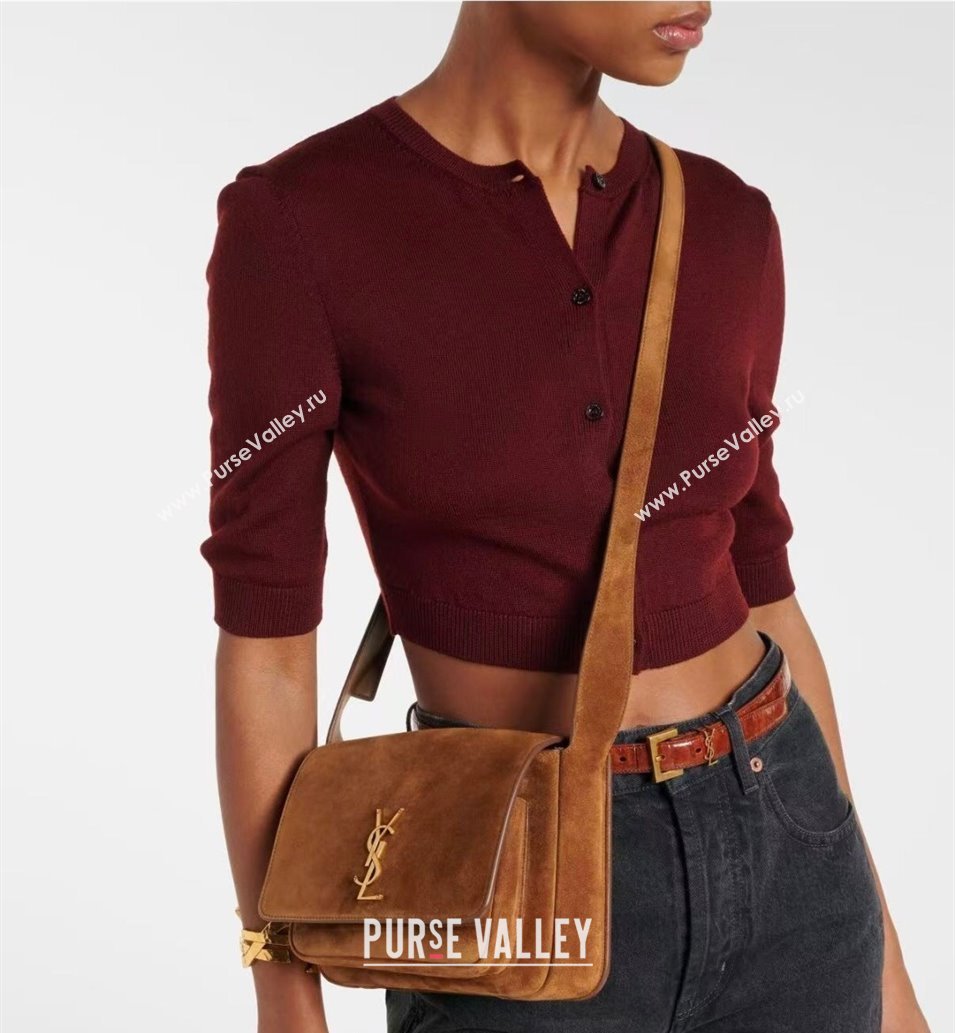 Saint Laurent Niki Baby Bag in Suede Clay Brown 2025 633151 (YY-250924115)