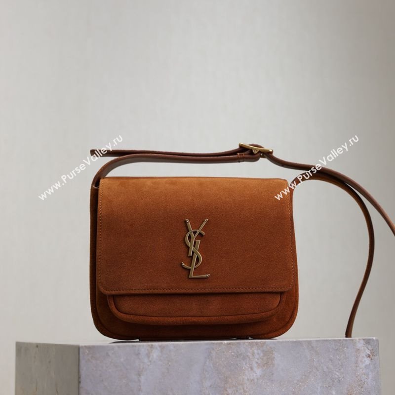 Saint Laurent Niki Baby Bag in Suede Clay Brown 2025 633151 (YY-250924115)