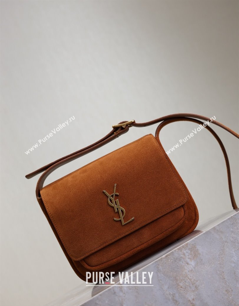 Saint Laurent Niki Baby Bag in Suede Clay Brown 2025 633151 (YY-250924115)