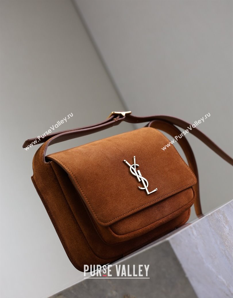 Saint Laurent Niki Baby Bag in Suede Clay Brown 2025 633151 (YY-250924115)