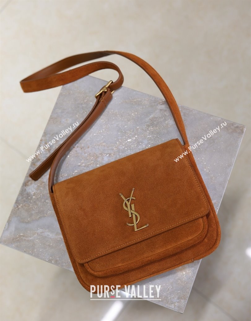 Saint Laurent Niki Baby Bag in Suede Clay Brown 2025 633151 (YY-250924115)