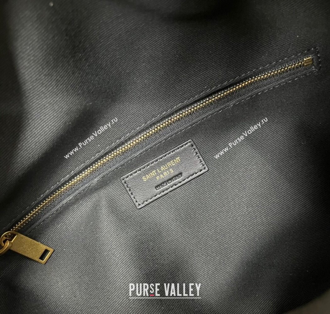 Saint Laurent Icarino Hobo Bag in Quilted Nappa Leather Black 2025 858160 (nana-250924066)