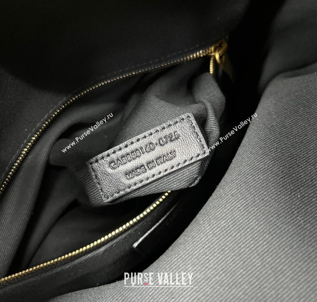 Saint Laurent Icarino Hobo Bag in Quilted Nappa Leather Black 2025 858160 (nana-250924066)