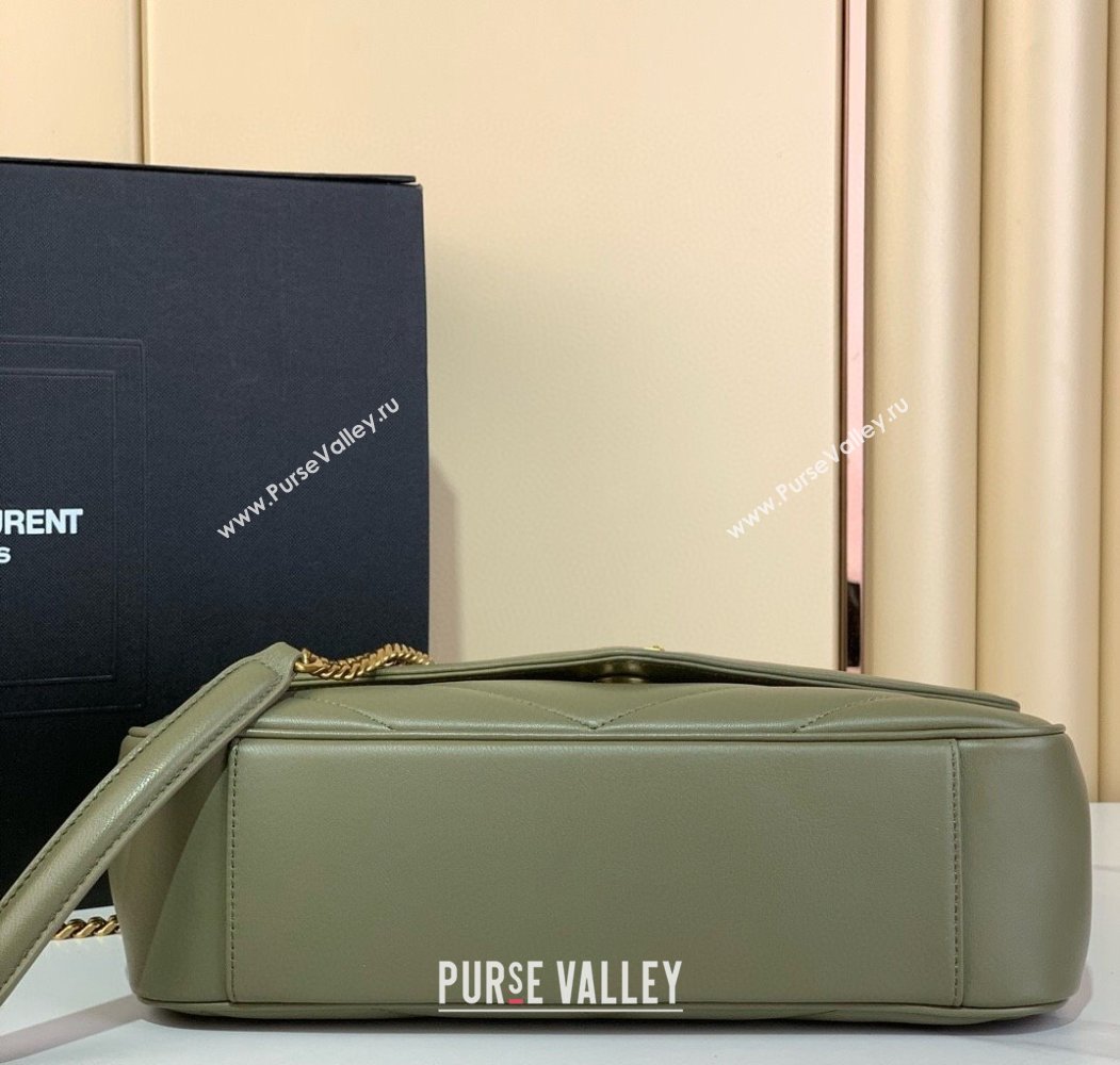 Saint Laurent Loulou Medium Bag in Matelasse Lambskin Green2 2025 801439 (YY-250924129)