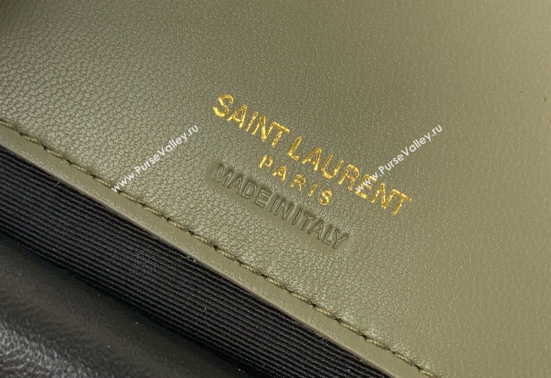 Saint Laurent Loulou Medium Bag in Matelasse Lambskin Green2 2025 801439 (YY-250924129)