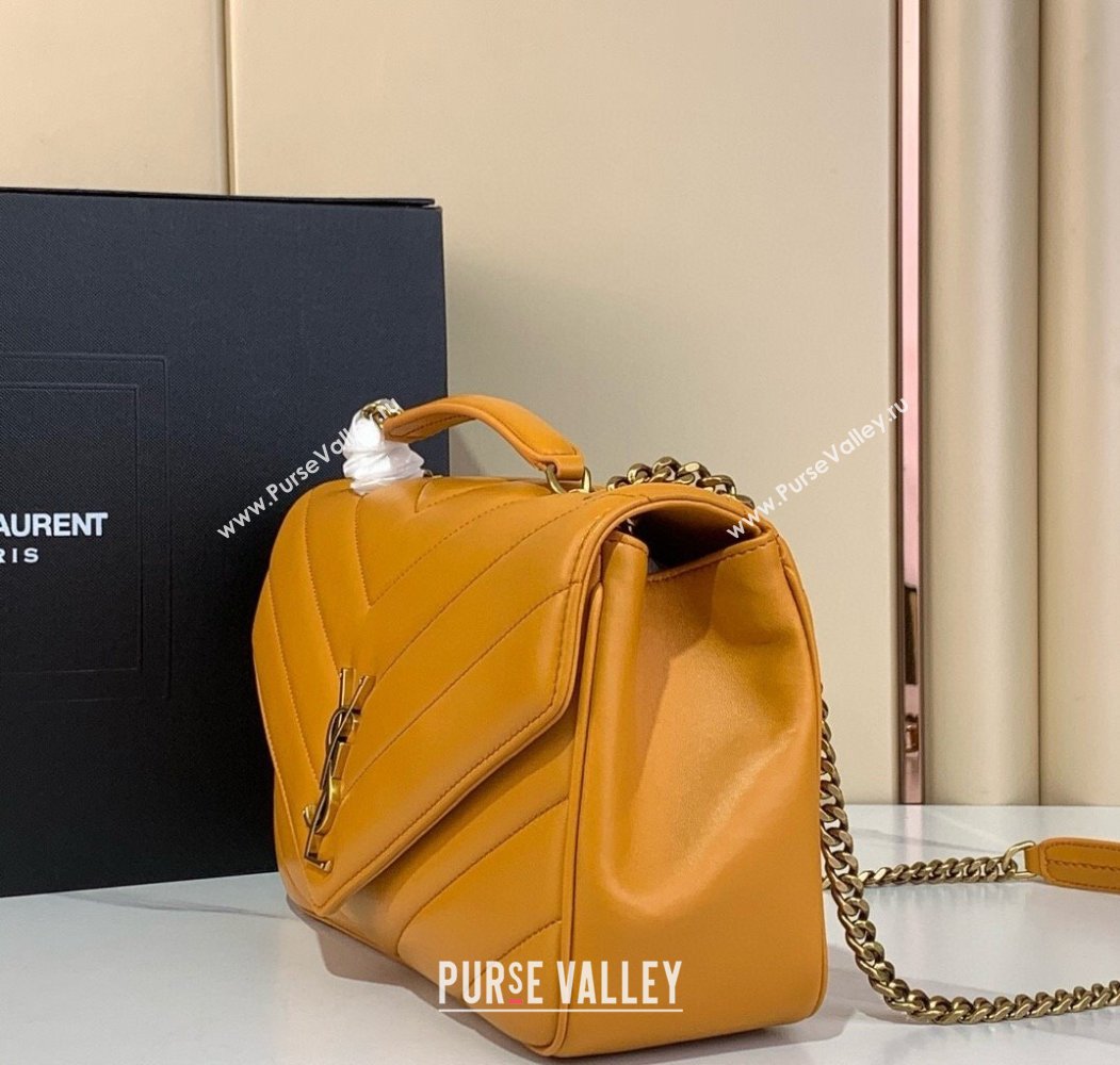 Saint Laurent Loulou Medium Bag in Matelasse Lambskin Sunflower Yellow 2025 801439 (YY-250924130)