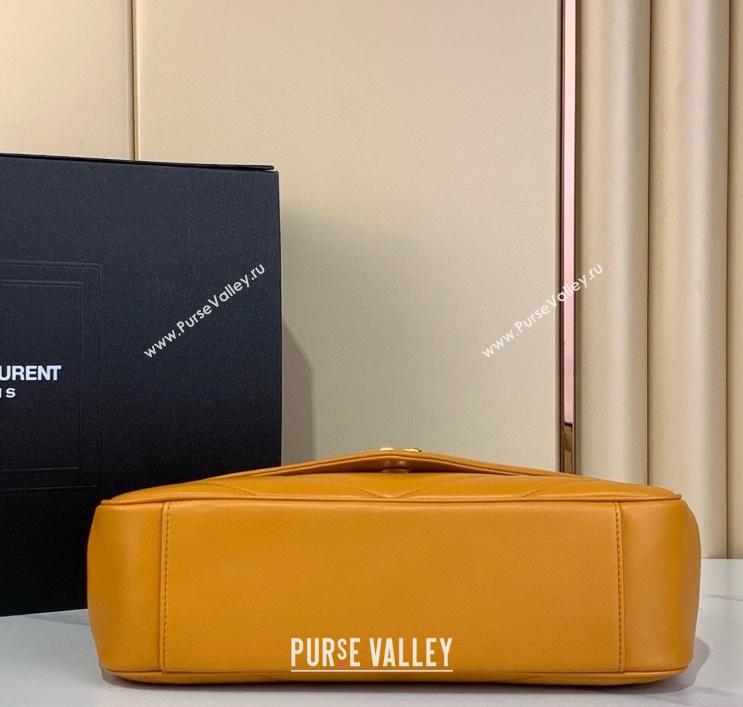 Saint Laurent Loulou Medium Bag in Matelasse Lambskin Sunflower Yellow 2025 801439 (YY-250924130)
