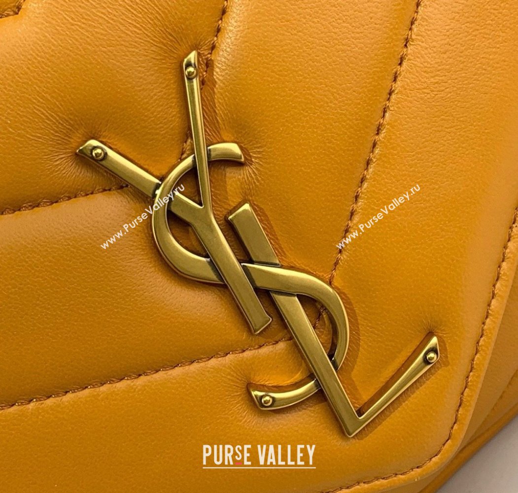 Saint Laurent Loulou Medium Bag in Matelasse Lambskin Sunflower Yellow 2025 801439 (YY-250924130)