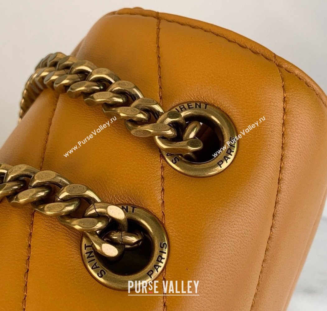 Saint Laurent Loulou Medium Bag in Matelasse Lambskin Sunflower Yellow 2025 801439 (YY-250924130)