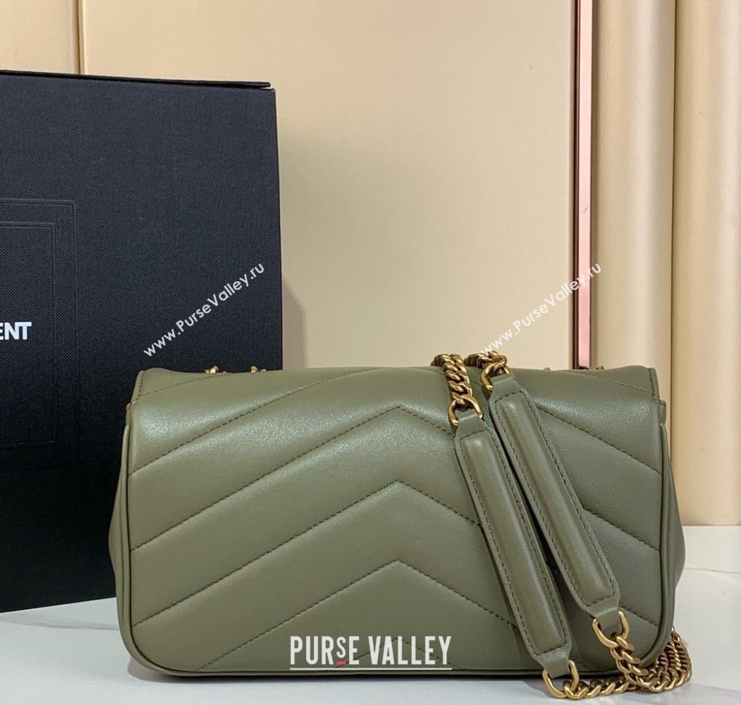 Saint Laurent Loulou Small Bag in Matelasse Lambskin Green2 2025 801437 (YY-250924131)