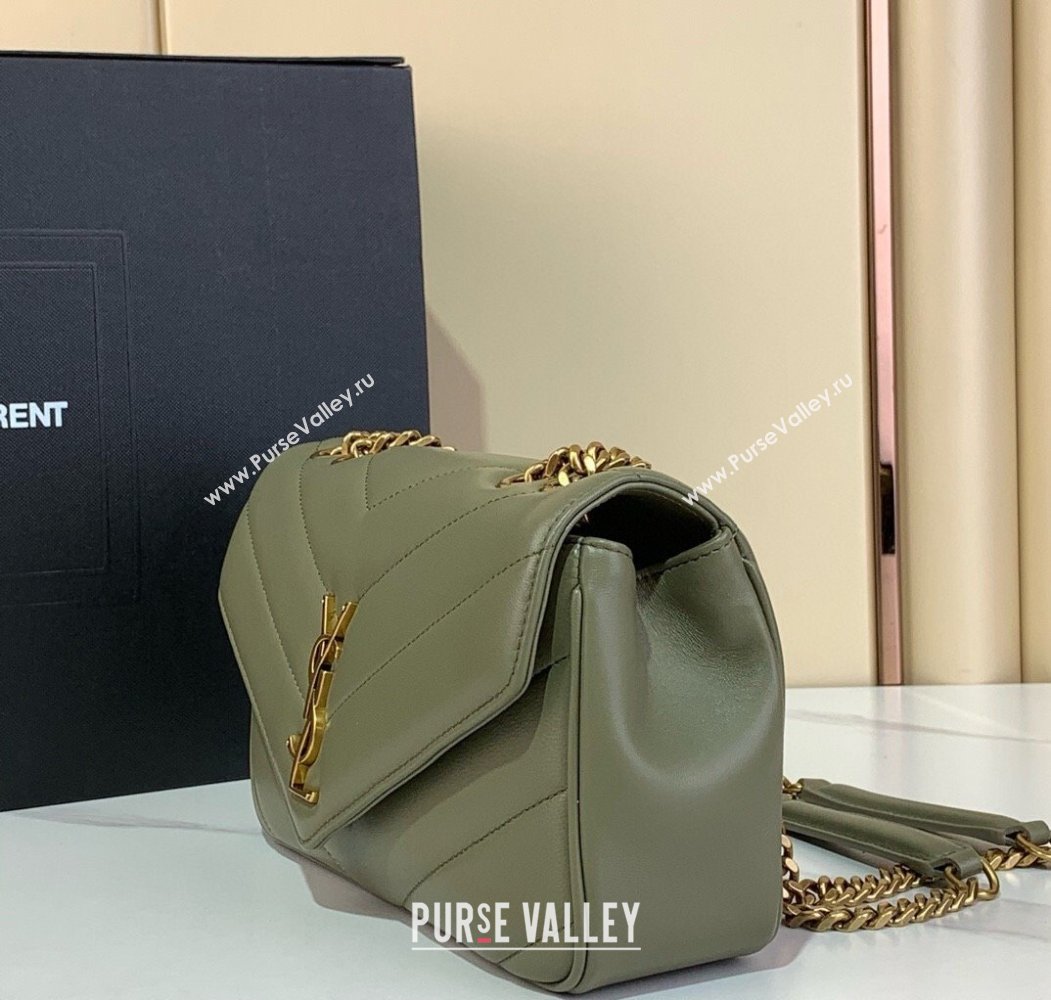 Saint Laurent Loulou Small Bag in Matelasse Lambskin Green2 2025 801437 (YY-250924131)