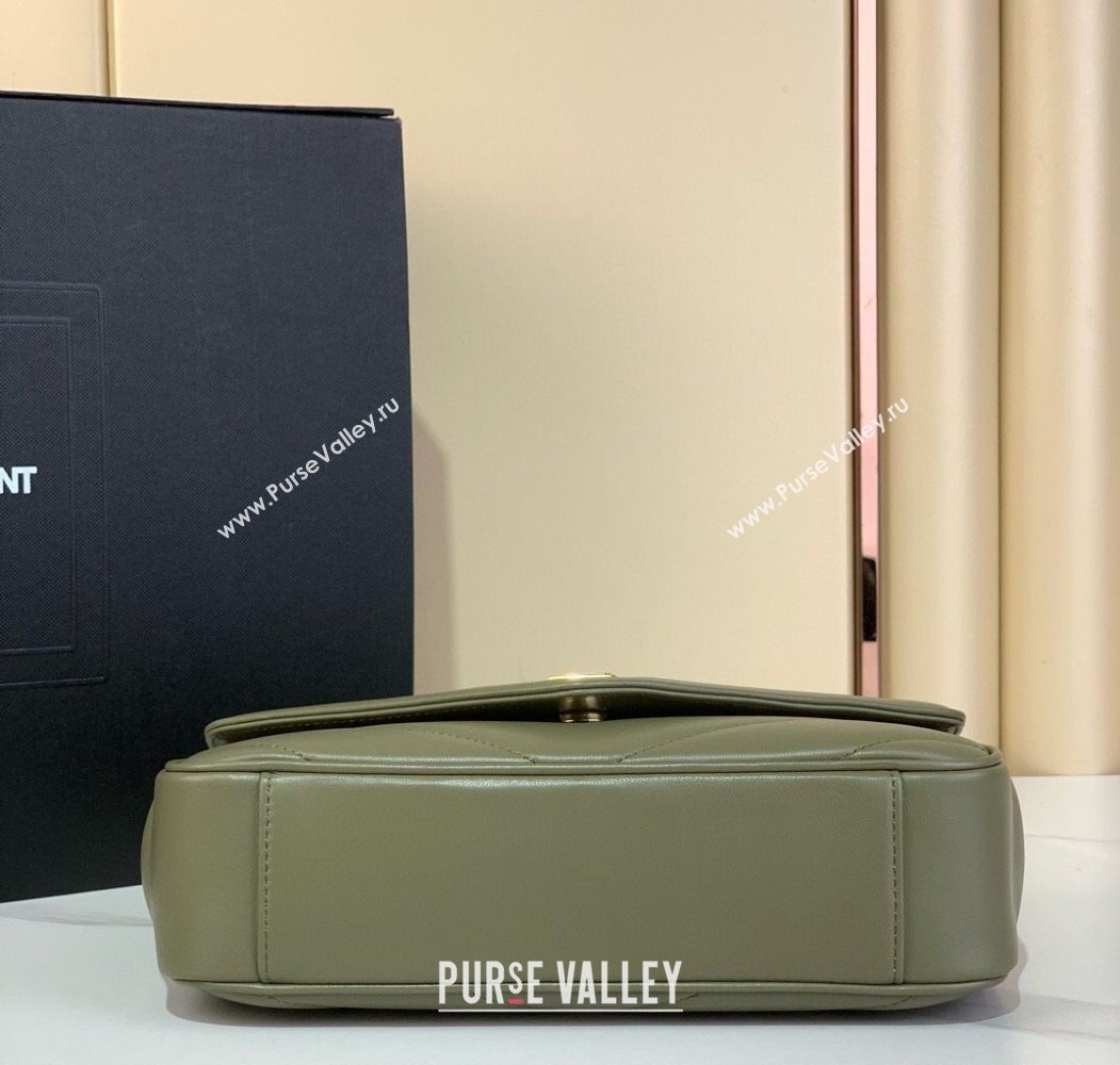 Saint Laurent Loulou Small Bag in Matelasse Lambskin Green2 2025 801437 (YY-250924131)
