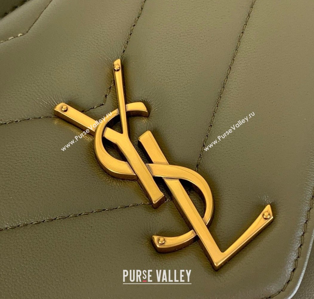 Saint Laurent Loulou Small Bag in Matelasse Lambskin Green2 2025 801437 (YY-250924131)