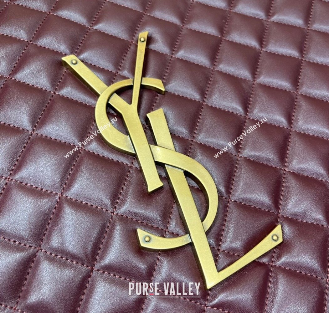 Saint Laurent Icare Maxi Shopping Bag in Quilted Nappa Leather 698651 Burgundy 2025 (nana-250924072)