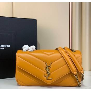 Saint Laurent Loulou Small Bag in Matelasse Lambskin Sunflower Yellow 2025 801437 (YY-250924132)