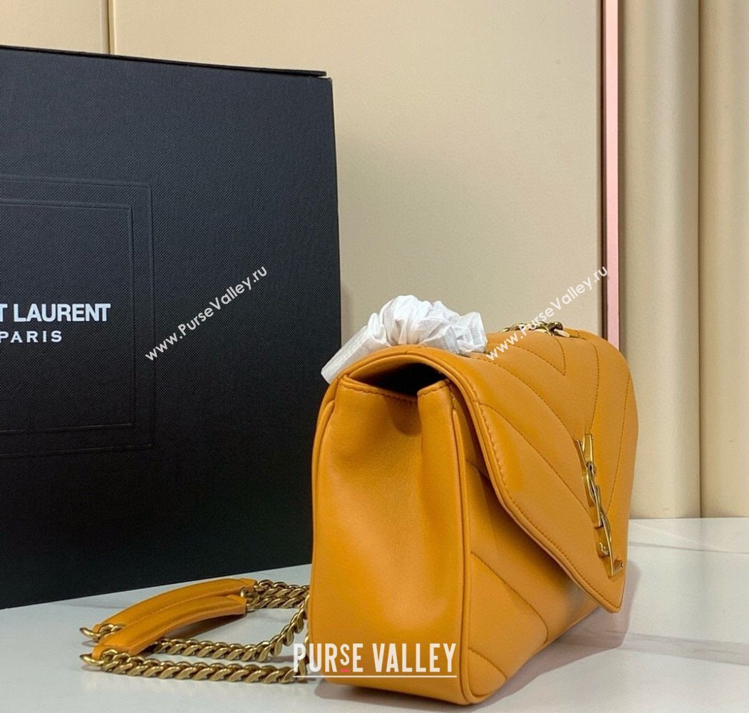 Saint Laurent Loulou Small Bag in Matelasse Lambskin Sunflower Yellow 2025 801437 (YY-250924132)