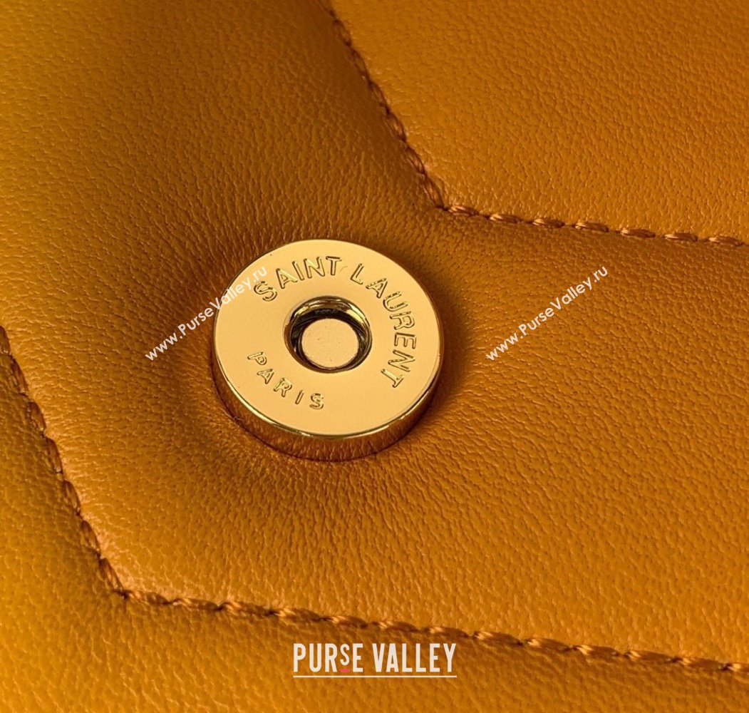 Saint Laurent Loulou Small Bag in Matelasse Lambskin Sunflower Yellow 2025 801437 (YY-250924132)