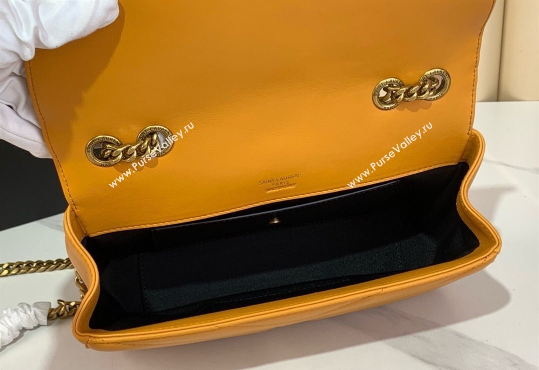 Saint Laurent Loulou Small Bag in Matelasse Lambskin Sunflower Yellow 2025 801437 (YY-250924132)