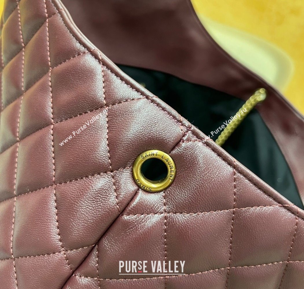 Saint Laurent Icare Maxi Shopping Bag in Quilted Nappa Leather 698651 Burgundy 2025 (nana-250924072)