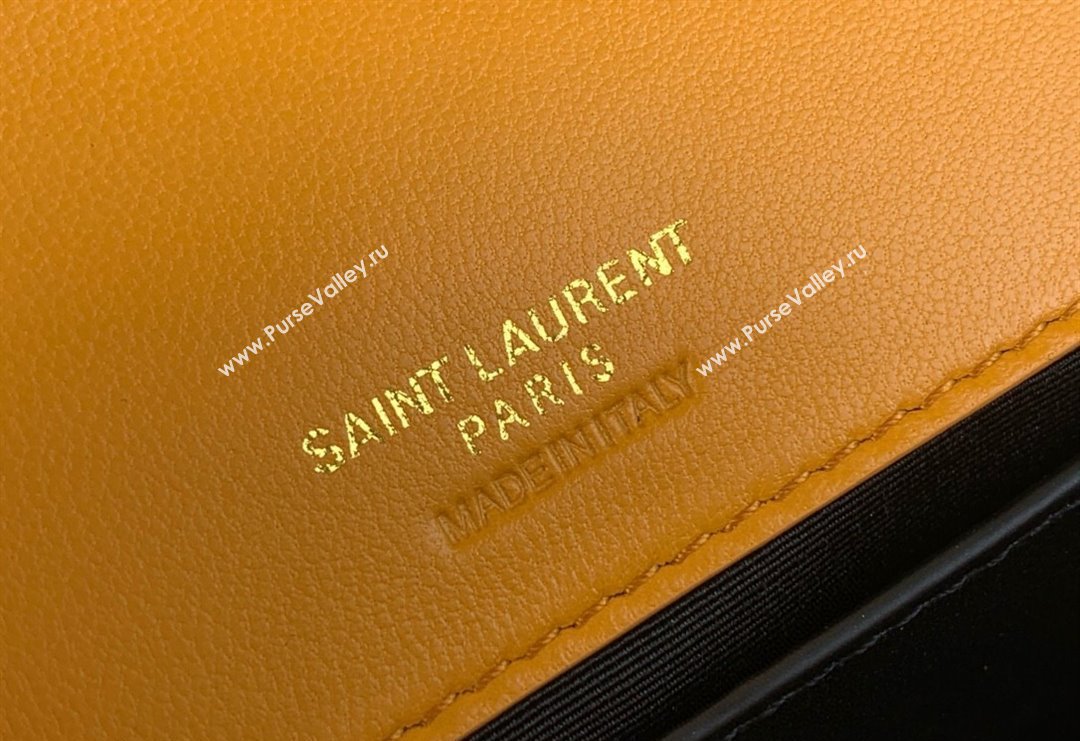 Saint Laurent Loulou Small Bag in Matelasse Lambskin Sunflower Yellow 2025 801437 (YY-250924132)