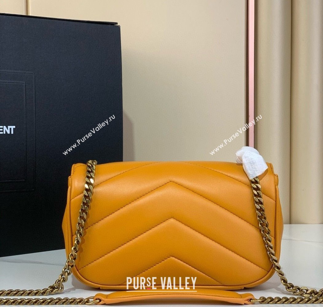 Saint Laurent Loulou Mini Bag in Matelasse Lambskin Sunflower Yellow 2025 821749 (YY-250924135)