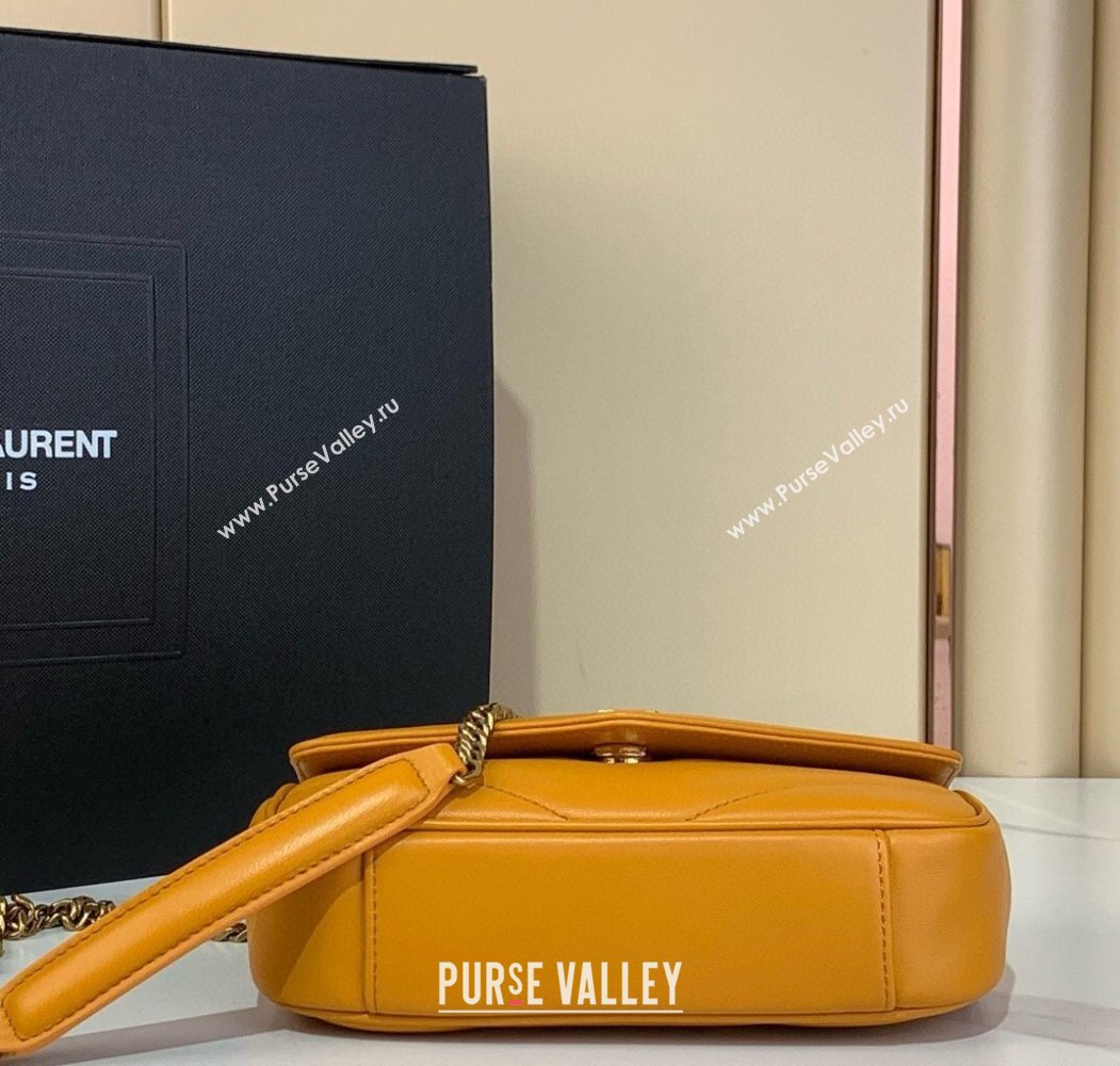 Saint Laurent Loulou Mini Bag in Matelasse Lambskin Sunflower Yellow 2025 821749 (YY-250924135)