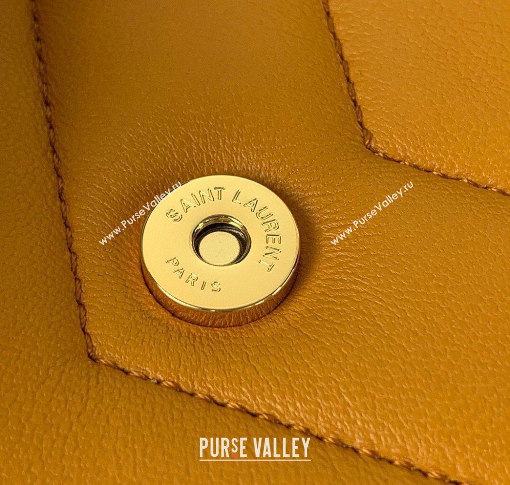 Saint Laurent Loulou Mini Bag in Matelasse Lambskin Sunflower Yellow 2025 821749 (YY-250924135)