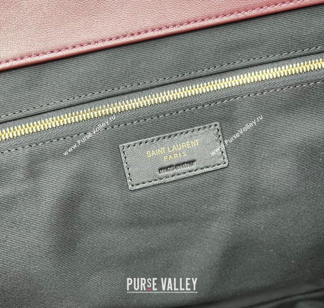 Saint Laurent Icare Maxi Shopping Bag in Quilted Nappa Leather 698651 Burgundy 2025 (nana-250924072)