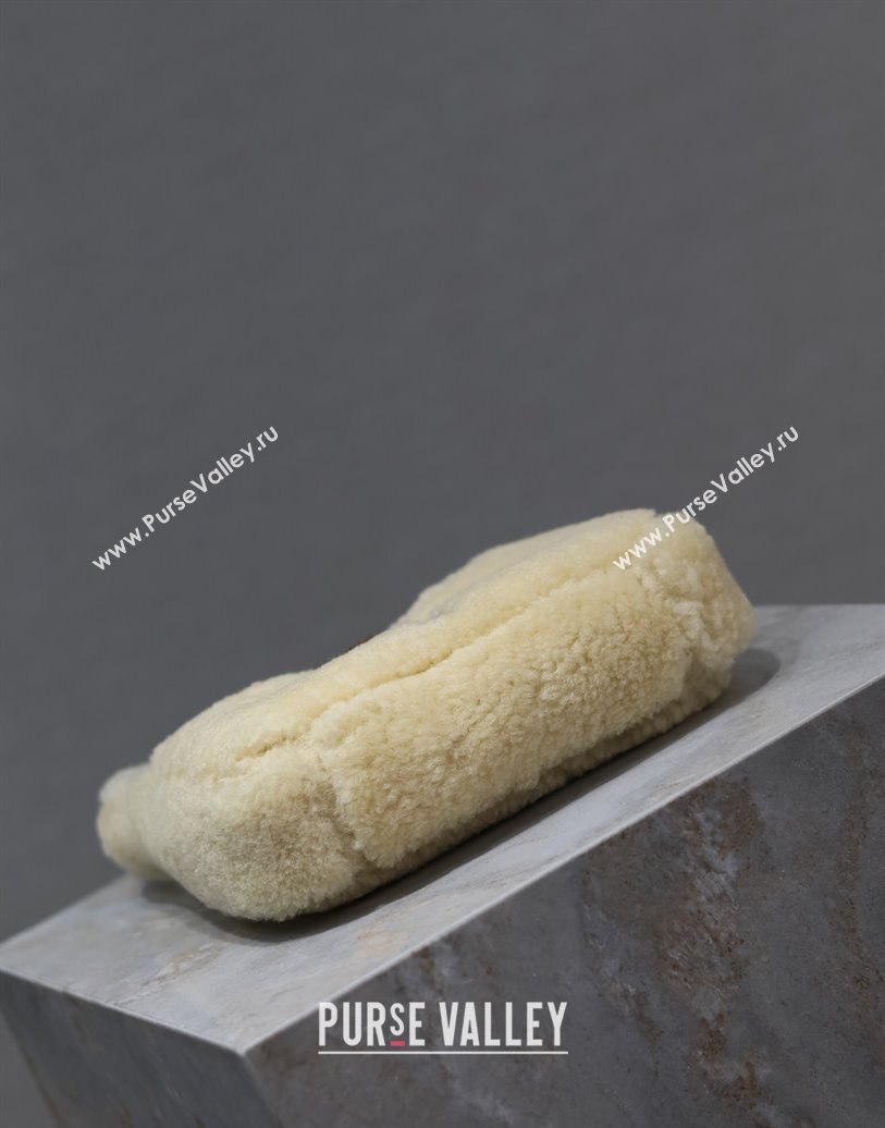 Saint Laurent Mini LE 5 À 7 Soft Hobo Bag in Shearling Cream White 2025 710310 (YY-251120023)